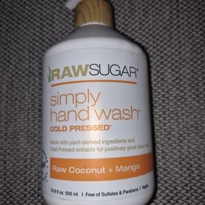 Raw Sugar Simply Hand Wash – Raw Coconut + Mango – 16.9 fl oz – New